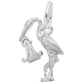 Sterling Silver Stork Charm